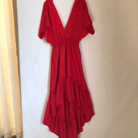 Flying Tomato Red High Low Dress Size XS - Picture 3 of 4